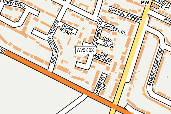 WV5 0BX map - OS OpenMap – Local (Ordnance Survey)