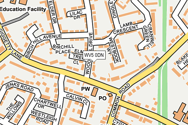 WV5 0DN map - OS OpenMap – Local (Ordnance Survey)