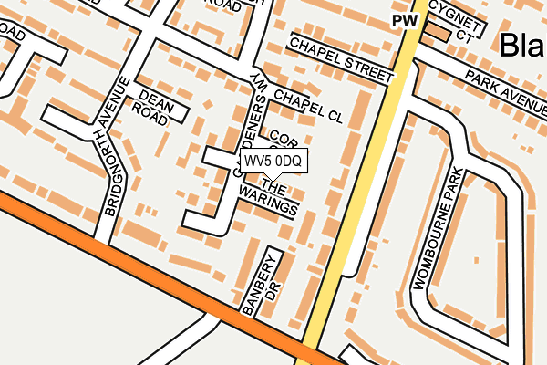 WV5 0DQ map - OS OpenMap – Local (Ordnance Survey)