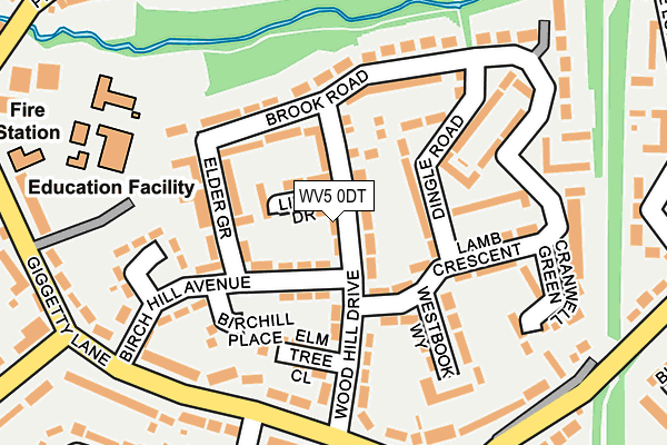 WV5 0DT map - OS OpenMap – Local (Ordnance Survey)