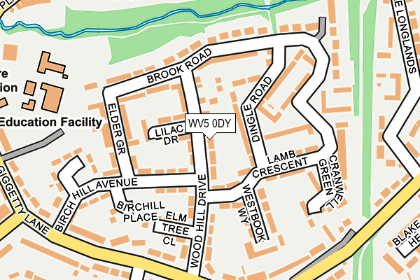 WV5 0DY map - OS OpenMap – Local (Ordnance Survey)