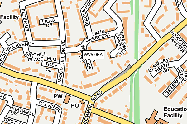 WV5 0EA map - OS OpenMap – Local (Ordnance Survey)