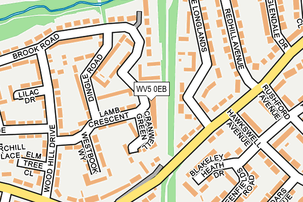WV5 0EB map - OS OpenMap – Local (Ordnance Survey)