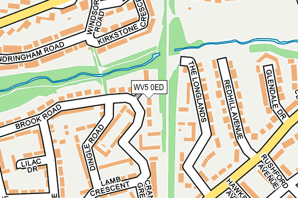 WV5 0ED map - OS OpenMap – Local (Ordnance Survey)