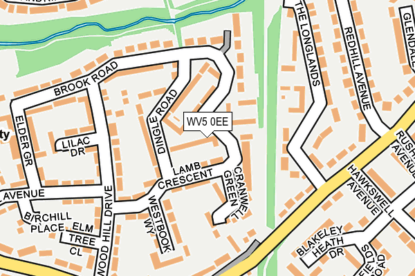 WV5 0EE map - OS OpenMap – Local (Ordnance Survey)