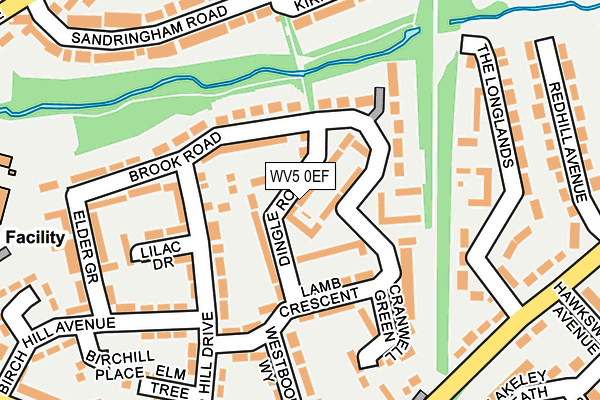 WV5 0EF map - OS OpenMap – Local (Ordnance Survey)