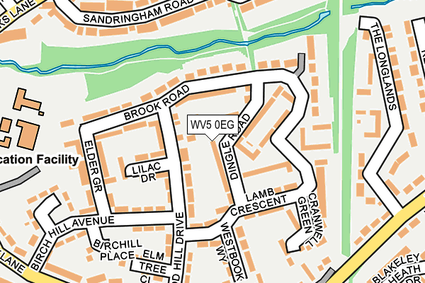 WV5 0EG map - OS OpenMap – Local (Ordnance Survey)