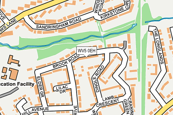 WV5 0EH map - OS OpenMap – Local (Ordnance Survey)