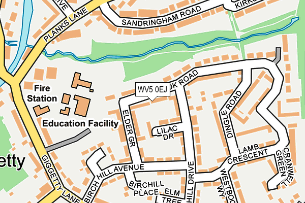 WV5 0EJ map - OS OpenMap – Local (Ordnance Survey)