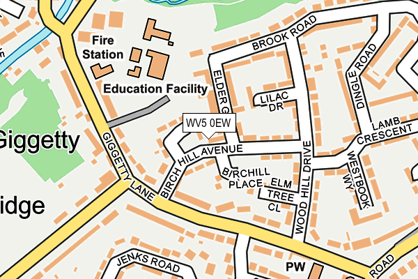 WV5 0EW map - OS OpenMap – Local (Ordnance Survey)