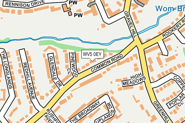 WV5 0EY map - OS OpenMap – Local (Ordnance Survey)