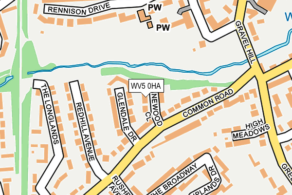 WV5 0HA map - OS OpenMap – Local (Ordnance Survey)