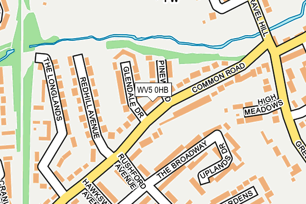WV5 0HB map - OS OpenMap – Local (Ordnance Survey)