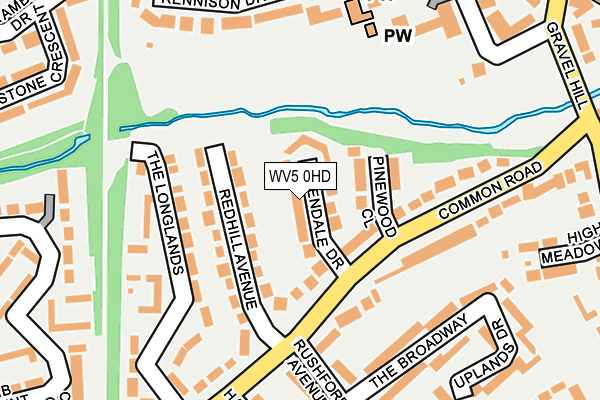 WV5 0HD map - OS OpenMap – Local (Ordnance Survey)