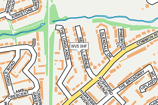 WV5 0HF map - OS OpenMap – Local (Ordnance Survey)