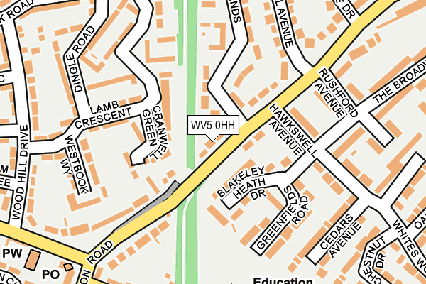 WV5 0HH map - OS OpenMap – Local (Ordnance Survey)