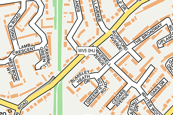 WV5 0HJ map - OS OpenMap – Local (Ordnance Survey)