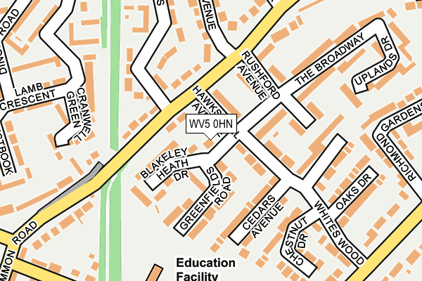 WV5 0HN map - OS OpenMap – Local (Ordnance Survey)