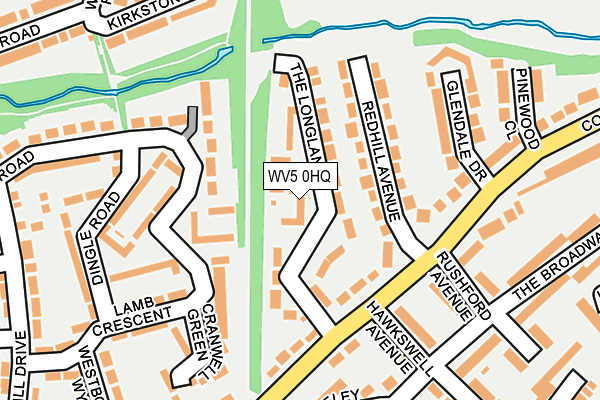 WV5 0HQ map - OS OpenMap – Local (Ordnance Survey)