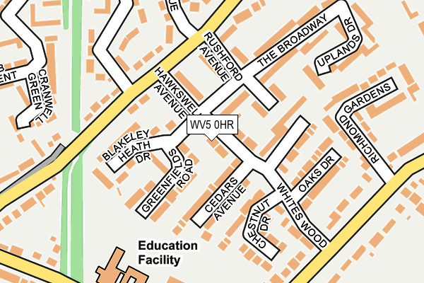 WV5 0HR map - OS OpenMap – Local (Ordnance Survey)
