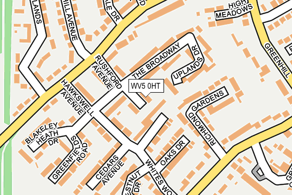 WV5 0HT map - OS OpenMap – Local (Ordnance Survey)