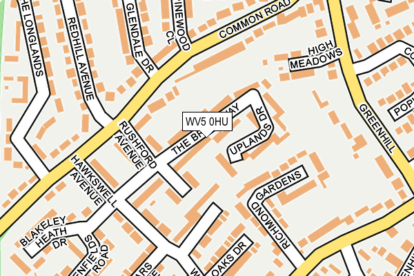 WV5 0HU map - OS OpenMap – Local (Ordnance Survey)