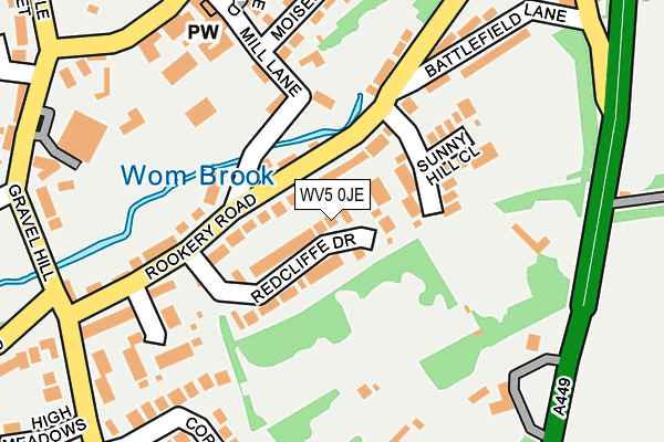 WV5 0JE map - OS OpenMap – Local (Ordnance Survey)