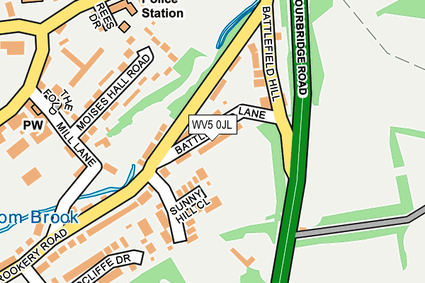 WV5 0JL map - OS OpenMap – Local (Ordnance Survey)