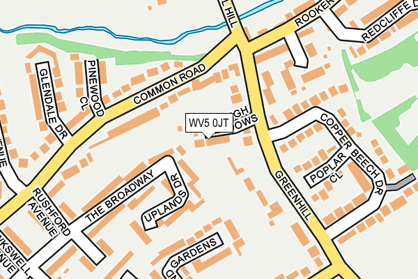WV5 0JT map - OS OpenMap – Local (Ordnance Survey)