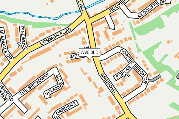 WV5 0LD map - OS OpenMap – Local (Ordnance Survey)