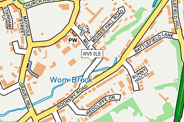 WV5 0LE map - OS OpenMap – Local (Ordnance Survey)