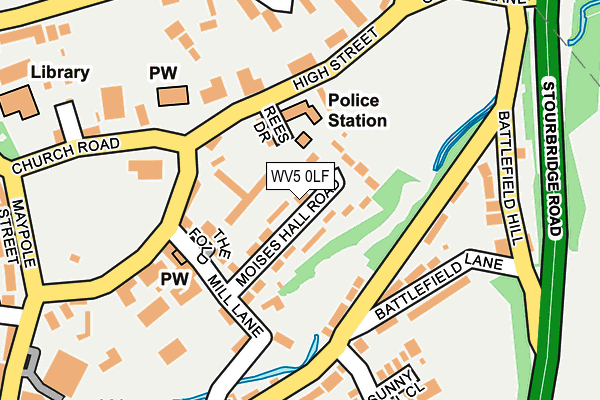WV5 0LF map - OS OpenMap – Local (Ordnance Survey)