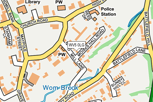 WV5 0LG map - OS OpenMap – Local (Ordnance Survey)