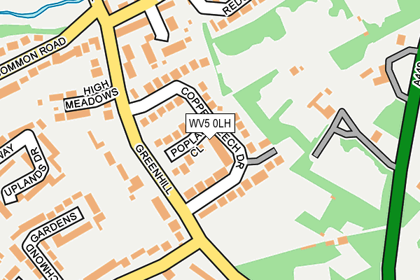 WV5 0LH map - OS OpenMap – Local (Ordnance Survey)