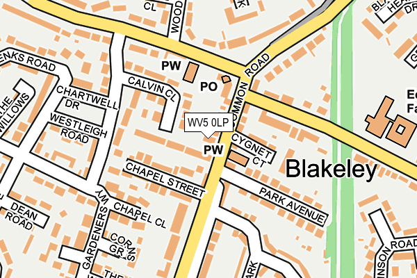 WV5 0LP map - OS OpenMap – Local (Ordnance Survey)