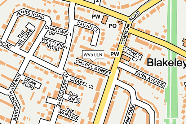 WV5 0LR map - OS OpenMap – Local (Ordnance Survey)