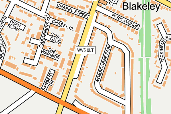 WV5 0LT map - OS OpenMap – Local (Ordnance Survey)