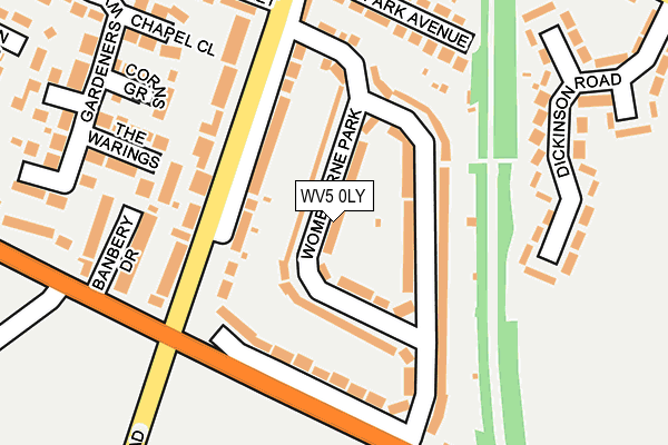 WV5 0LY map - OS OpenMap – Local (Ordnance Survey)