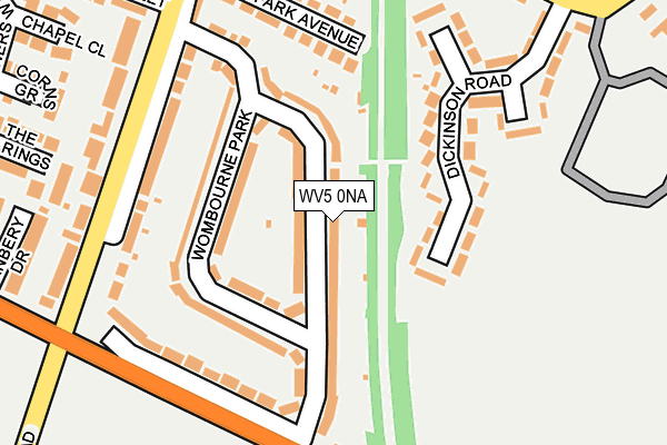 WV5 0NA map - OS OpenMap – Local (Ordnance Survey)