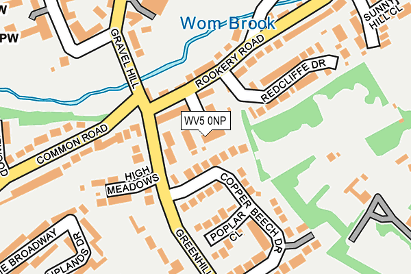 WV5 0NP map - OS OpenMap – Local (Ordnance Survey)