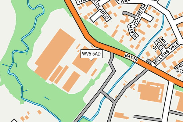 WV5 5AD map - OS OpenMap – Local (Ordnance Survey)