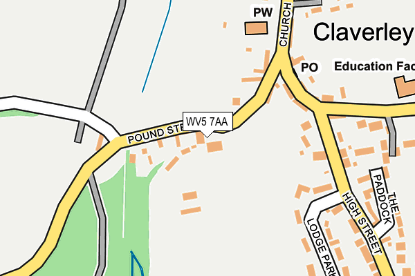 WV5 7AA map - OS OpenMap – Local (Ordnance Survey)
