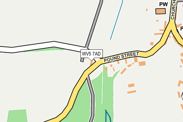 WV5 7AD map - OS OpenMap – Local (Ordnance Survey)
