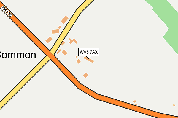 WV5 7AX map - OS OpenMap – Local (Ordnance Survey)