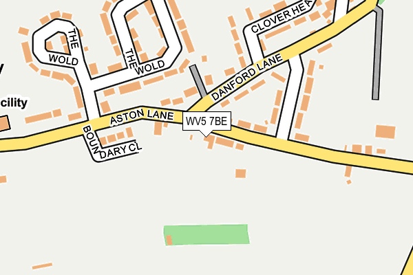 WV5 7BE map - OS OpenMap – Local (Ordnance Survey)