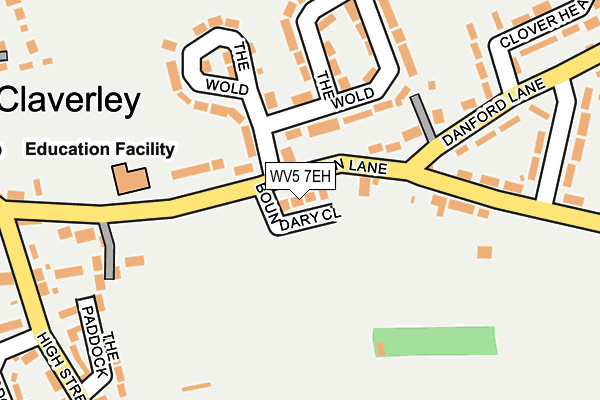 WV5 7EH map - OS OpenMap – Local (Ordnance Survey)