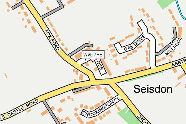 WV5 7HE map - OS OpenMap – Local (Ordnance Survey)
