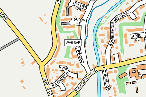 WV5 8AB map - OS OpenMap – Local (Ordnance Survey)