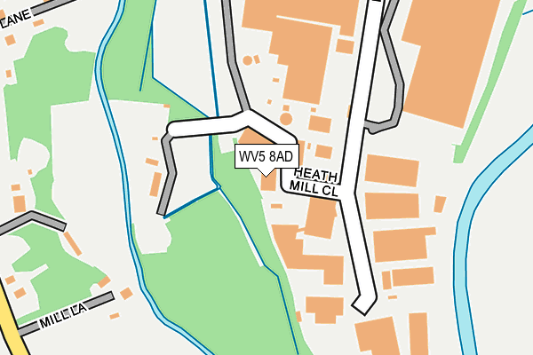 WV5 8AD map - OS OpenMap – Local (Ordnance Survey)