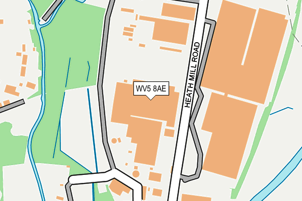 WV5 8AE map - OS OpenMap – Local (Ordnance Survey)
